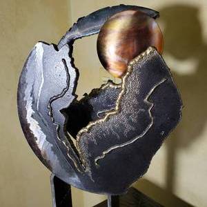 lot 22 image: Industrial Salvage Metal Art by Pederson