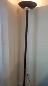 lot 117 image: Black Floor Lamp Torchiere