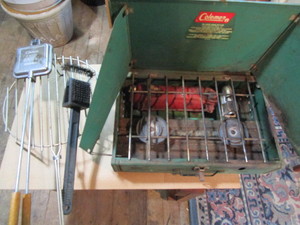 lot 79 image: Camp Stove, Cooker, Tools