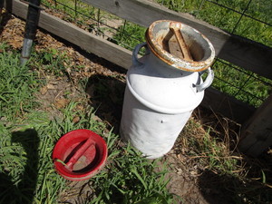 lot 190 image: Milk Can, Extra Lid