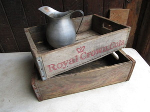 lot 215 image: Wooden Soda Boxes, Pitcher