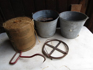 lot 229 image: Bailer Twine, Hook, Pails