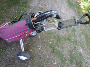 lot 137 image: Golf Clubs, Cart, Balls