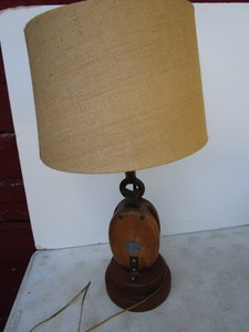 lot 166 image: Block Pulley Lamp
