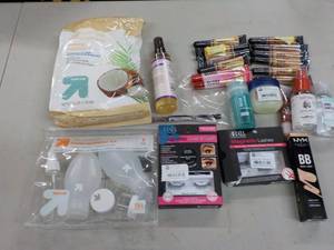 lot 70 image: Eyelashes, make-up, Epsom salts, an...