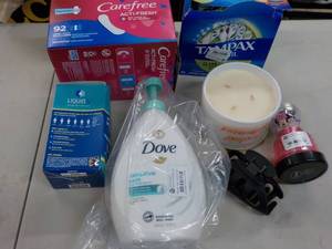 lot 71 image: Carefree, Tampax, Liquid I.V., Dove...