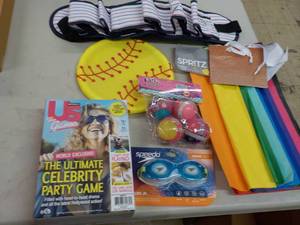 lot 76 image: party supplies and toys...