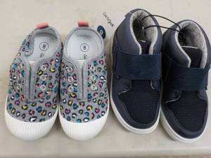 lot 89 image: 2 pair Cat and Jack shoes size 8 & ...