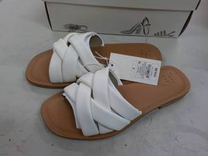 lot 96 image: A New Day Rory white sandals size 7...