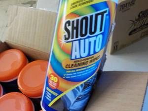 lot 273 image: case of 6 Shout auto wipes...