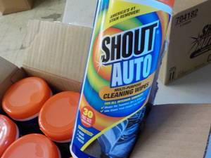 lot 274 image: case of 6 Shout auto wipes...