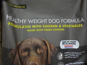 lot 298 image: Kirkland dog food - 40 lb. bag...