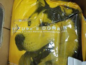 lot 303 image: Natures Domain 35 lb. bag dog food...