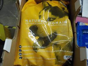 lot 304 image: Natures Domain 35 lb. bag dog food...