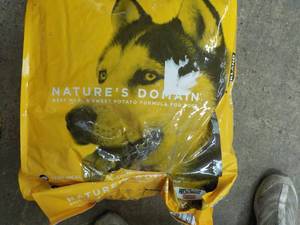 lot 306 image: Natures Domain 35 lb. bag dog food...