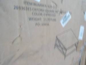 lot 318 image: Oxford square 36 coffee table, med...