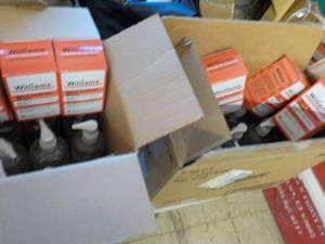 lot 335 image: 2 cases hand sanitizer wipes and sa...