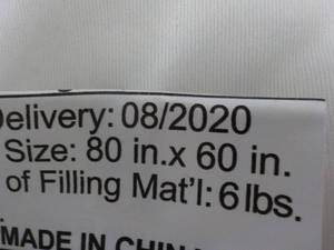 lot 340 image: 80x60 mattress pad...