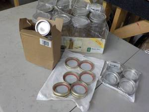 lot 351 image: canning jars and lids...