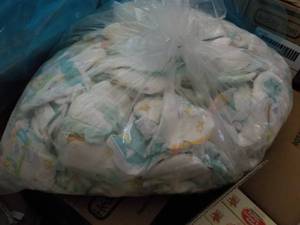 lot 364 image: bag of 100 or so diapers newborn-3 ...