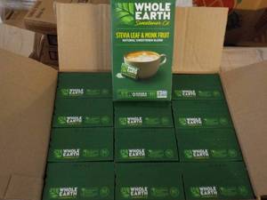 lot 367 image: case of 12 boxes Whole Earth Stevia...