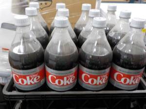 lot 435 image: 12 1.25 liter bottles Diet Coke...