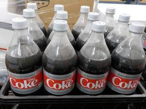 lot 436 image: 12 1.25 liter bottles Diet Coke...