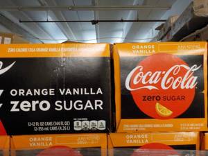 lot 445 image: 3 12 packs Coca-Cola Zero Sugar Ora...