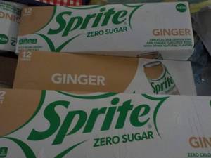 lot 448 image: 3 12 packs Sprite Ginger Zero Sugar...