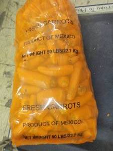 lot 467 image: 50 Pound bag of carrots