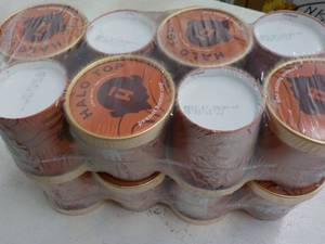 lot 472 image: 16 cartons of Halo Top Peanut Butter Cup ice cream, past date