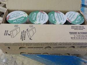 lot 476 image: 16 cartons of dairy free vanilla cinnamon Activa
