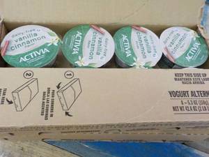 lot 480 image: 16 cartons of dairy free vanilla cinnamon Activa