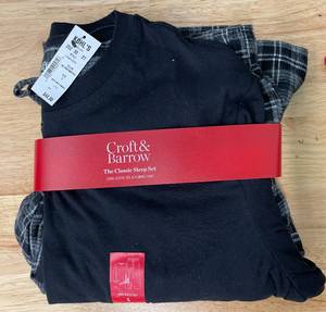 Croft and Barrow Mens Sleep Pants and Long Sleeved Shirt Set S