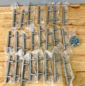 Lot of 24 Silver Chrome Drawer Bar Pulls