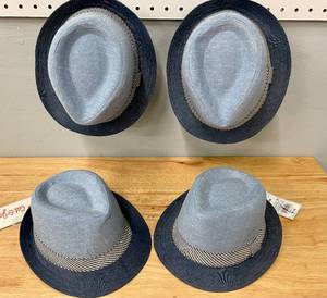 Lot of 4 Boys Blue Fadora Hats&nbsp