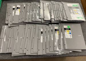 Large Lot of Gray Pocket Folders
