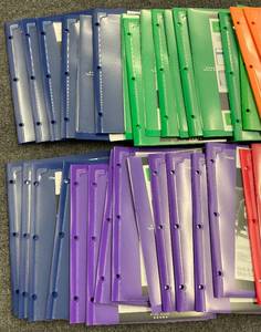 Large Lot of Various Colored Pocket Folders