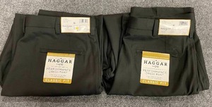 Lot of 2 Haggar 36x32 Mens Performance Dress Pants