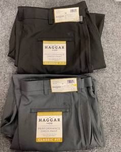 Lot of 2 Haggar 38x29 Mens Performance Dress Pants
