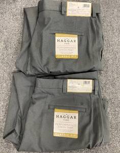Lot of 2 Haggar 38x30 Mens Performance Dress Pants