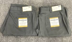 Lot of 2 Haggar 40x32 Mens Performance Dress Pants