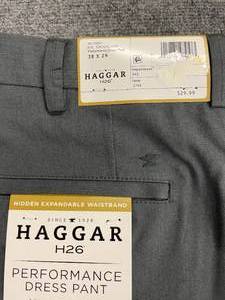 Haggar Mens 38x29 Performance Dress Pants