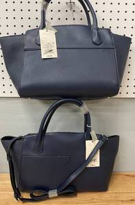 Lot of 2 Navy Blue Crossbody Shoulder Bags Purses.