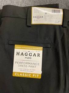 Lot of 2 Haggar Mens 34x32 Performance Dress Pants