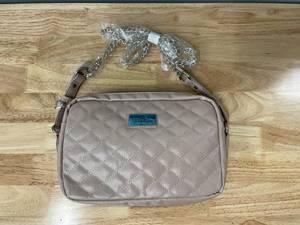 Bella Russo Quilted Rose Medium Sized Crossbody Handbag.