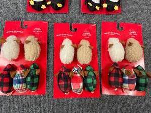 Lot of Five (4) Packs of Christmas Cat Toys
