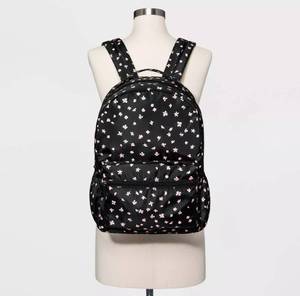 Wild Fable Womens Dome Medium Backpack Bag Purse Black Pink Floral Print.&nbsp
