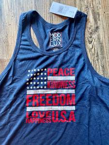 Two 4th of July Themed Womens Shirts Size XL