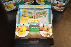 lot 17 image: Pokemon Lets Play Pikachu & Eevee Deck Box Lot  3 Decks